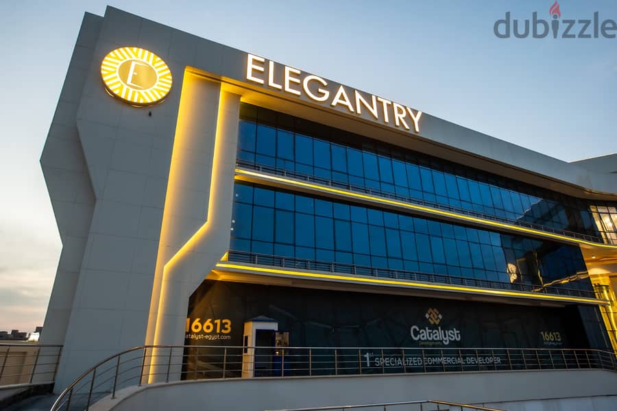 Immediate receipt at the lowest price for a commercial meter in the Fifth Settlement at ELEGANTRY Mall, in installments over 36 months, suitable for a 2