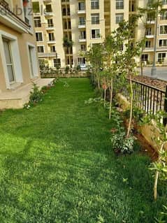 Apartment for sale, 600,000 down payment, ground floor with garden, Sarai, New Cairo, Mostaqbal City, next to Madinaty and near Al-Shorouk