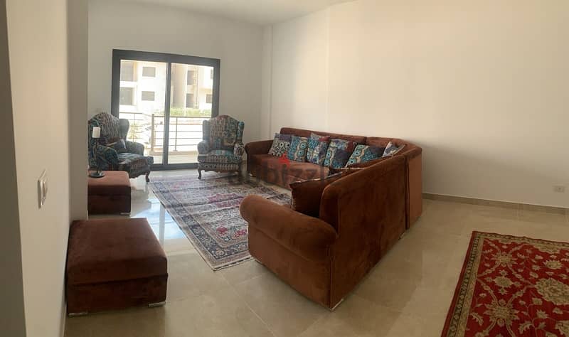 Fully Furnished apartment with garden  for rent in New Cairo 4