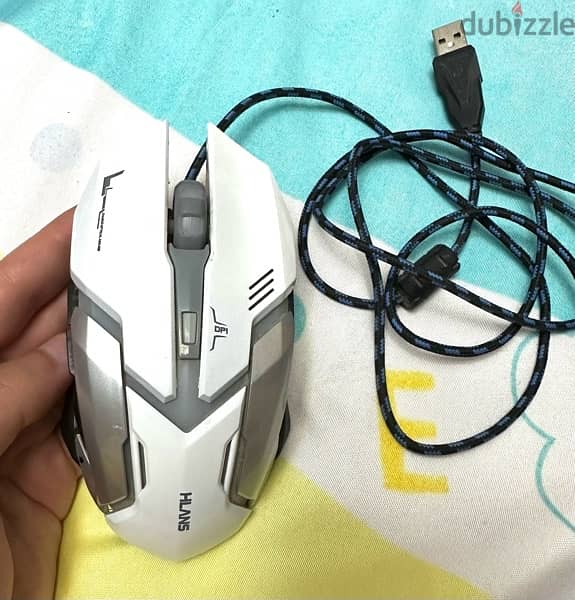 Gaming Mouse RGB white ماوس جيمنج ابيض 2