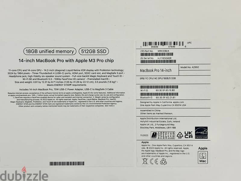 MacBook Pro 14.2 inch M3 Pro Chip 2