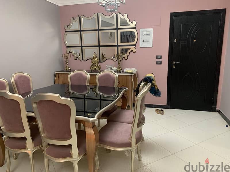 Dinning table with 8 Chairs and Buffet with mirror 1