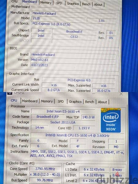 RX 5600 XT  6 GB +Intel E5-1650 v4  6c/12th 
  جهاز كله على بعضه 6
