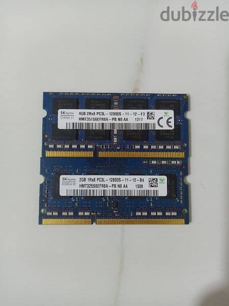 رامات DDR3 2G + 4G 1