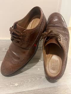 CLARKS LEATHER SHOES جزمة جلد كلاركس مقاس ٤٣ size 43