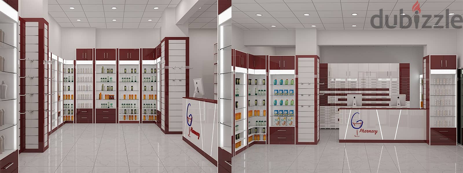A pharmacy for sale serving 114 clinics in installments over 7 years on a main square in the New Administrative Capital 4