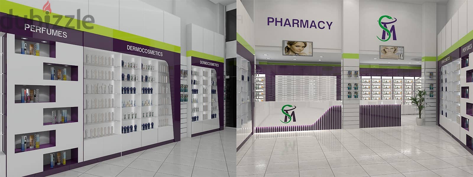 A pharmacy for sale serving 114 clinics in installments over 7 years on a main square in the New Administrative Capital 9