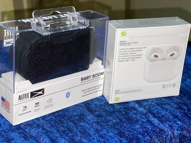 -Apple AirPods (gen 3) + ALTEC rugged wireless and Blouetooth speaker 0