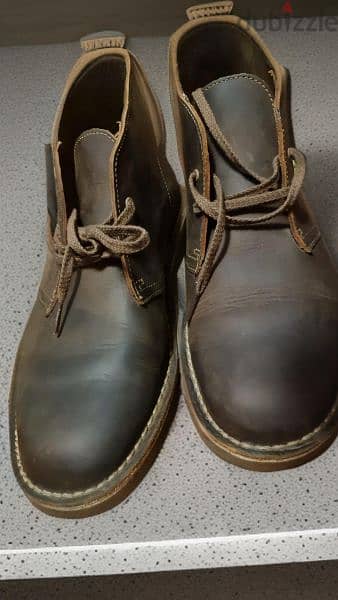 Clarks chukka boot boots original  بووت جديد هاف بوت كلاركس جلد طبيعي 7