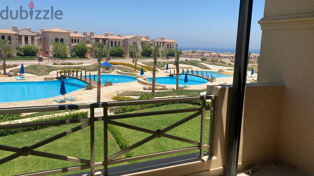 With a 5% down payment, receive a fully finished chalet, first row on the sea, in La Vista Gardens, Ain Sokhna, next to Porto Sokhna, Lavista Gardens 4