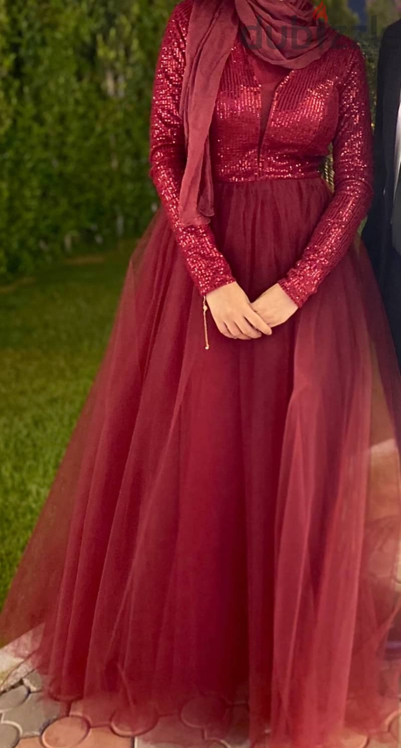 فستان سواريه احمر مميز 1