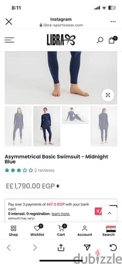 Asymmetrical basic swimsuit midnight blue - LIBRA-size medium(65 Kg)
