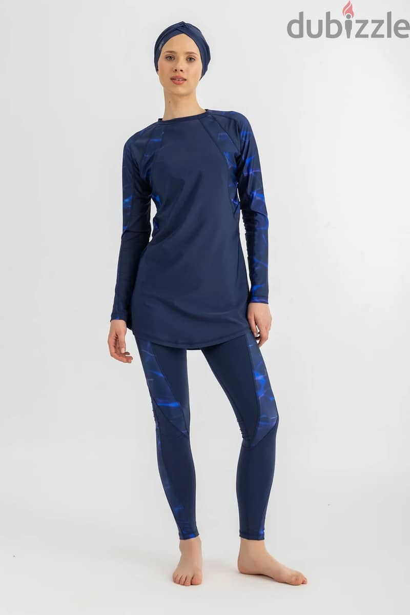 Asymmetrical basic swimsuit midnight blue - LIBRA-size medium(65 Kg) 5