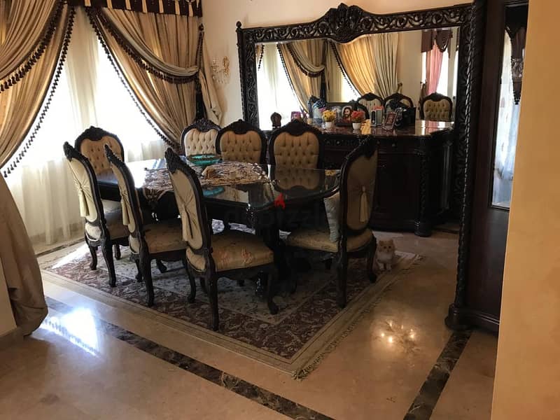 A villa for sale in Madinaty, finished with a private interior design, sea-facing, covering an area of 470 square meters, and it's a twin house. 5