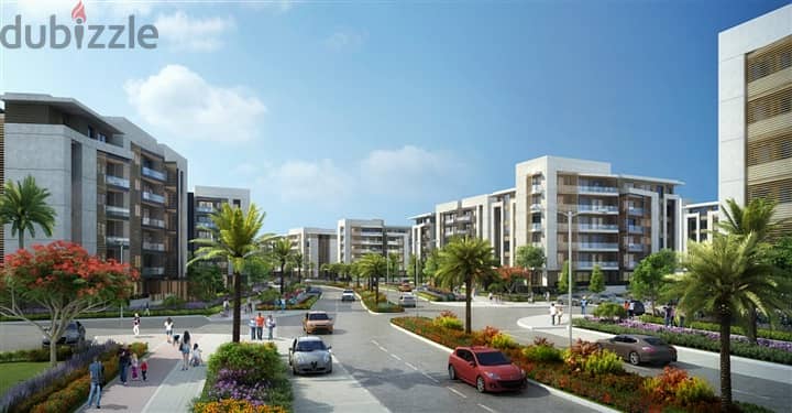 For sale in installments in Nour, 200 meters on the Wide Garden Jump, Center Park 4