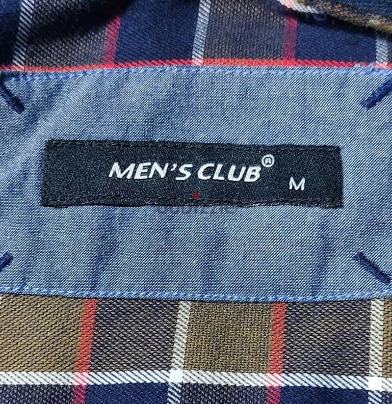 Mens club shirt size medium new قميص كارو من مينز كلوب مقاس ميديام 2