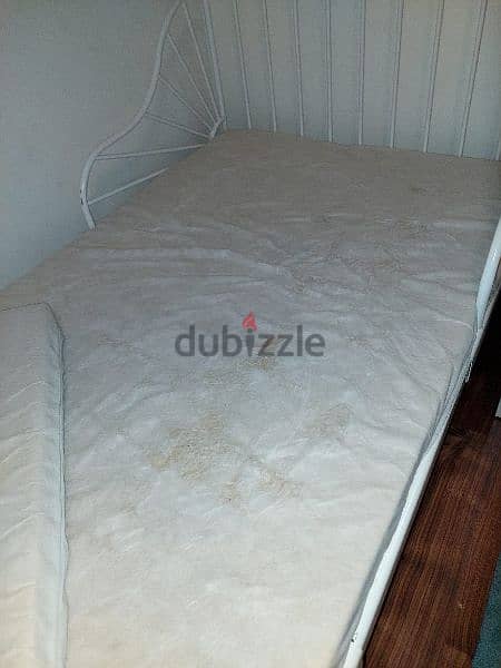 سرير ايكيا حديد أبيض قابل للتوسع 4