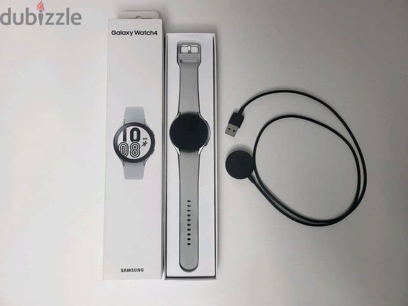 Samsung Galaxy watch 4 silver 44m like new 0