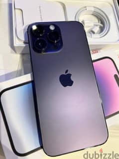 iPhone 14 Pro Max 256 purple 2 Sim 100% battery