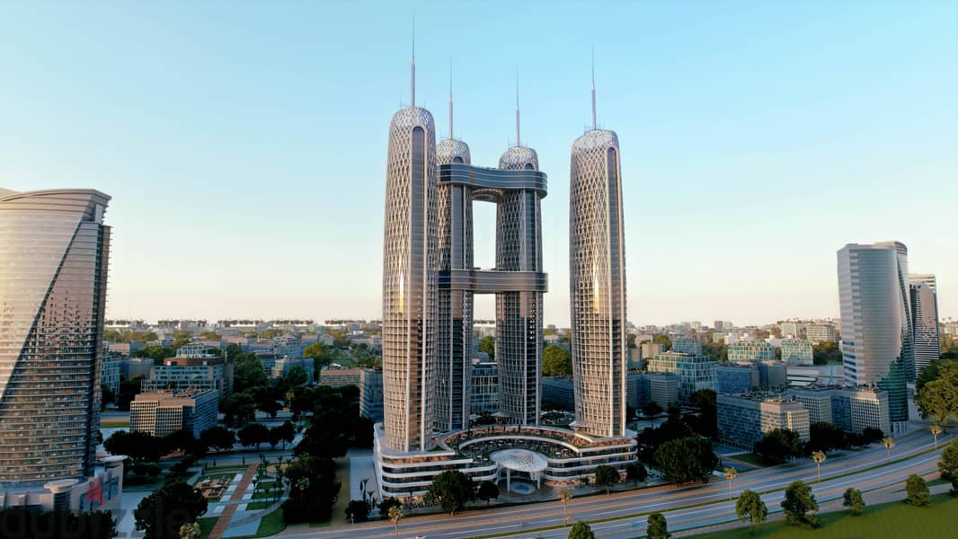 استوديو فندقي مساحتة 70م  ڤيو من فوق السحاب علي اعلي ناطحة سحاب و اطول برج بأفريقيا بعائد استثماري بالدولاربإدارة فندق جراند ميلينيوم 1