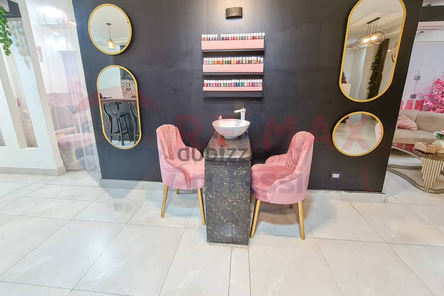 Beauty equipped salon for rent 250 m Mandara (Gamal Abdel Nasser St. ) 11
