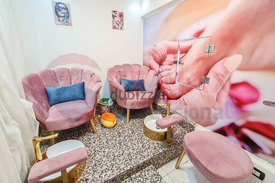 Beauty equipped salon for rent 250 m Mandara (Gamal Abdel Nasser St. ) 12