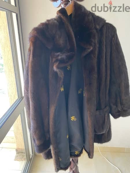 Natural mink fur coat 2