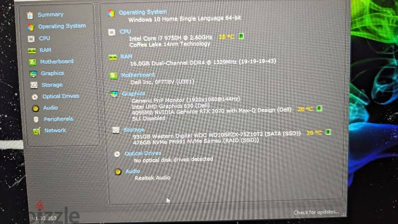 Dell G5 I7 9750h rtx 2070 . ips 144 hz used like new 1