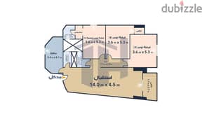 Apartment for rent, 191 m, Smouha (branched from Mostafa Kamel St. )