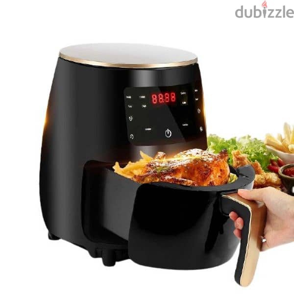 silver cryst air fryer - 6 litter capability -2400w - color black 1