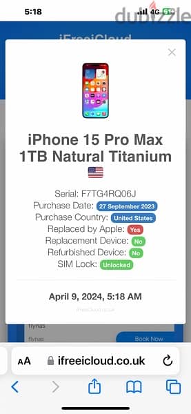 iPhone 15 Pro Max One Terabyte 4
