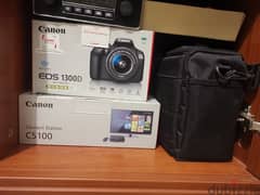 canon camera 1300d + connect station cs100 0