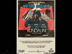 Metro Boomin GA ticket