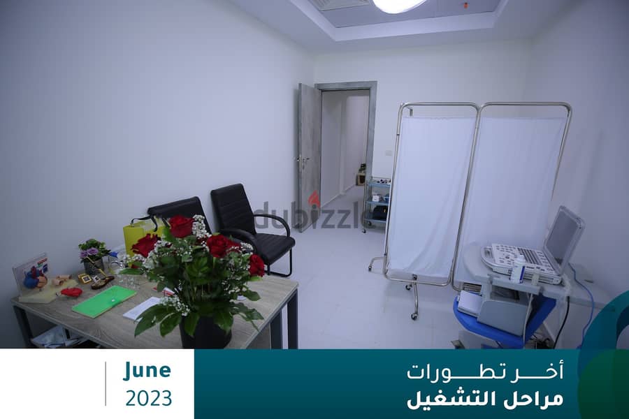 I own a medical clinic for sale in the Fifth Settlement, in front of Al-Baghdadi Square and the Assembly Court in the Elegantry Mall, the most densely 13