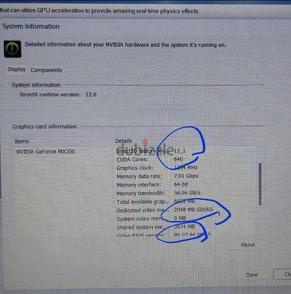 HP laptop 15.6, 8GB DDR4, Nvidia Geforce MX350 2GB 14