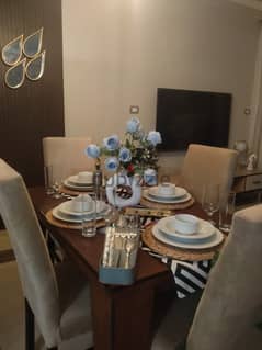Fully-furnished apartment 150 m. with garden  ultra super lux in prime location El Rehab City New Cairo 0