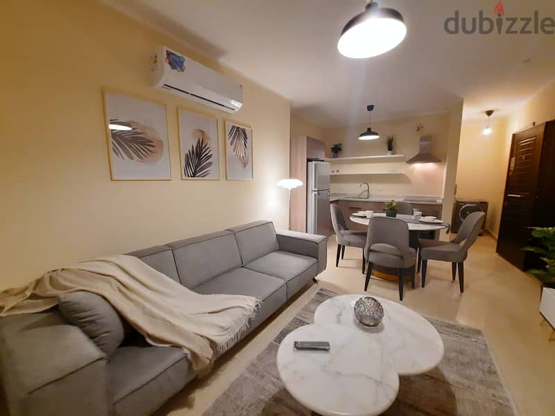 furnished apartment in 90 avenue with garden     . 3