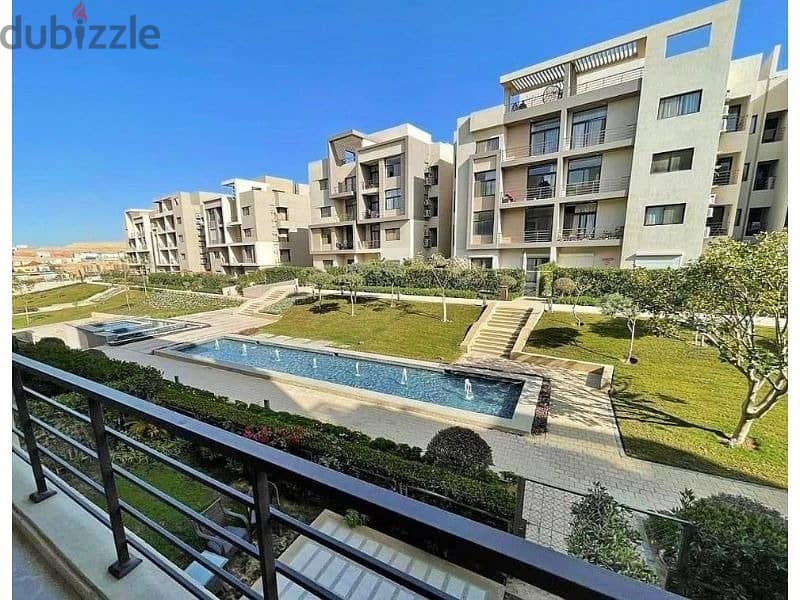 In installments for sale apartment 132 m fully finished with A. C 2 bedrooms with down payment in Almarasem fifth square 17