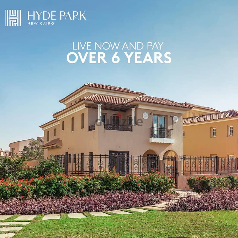 Hyde Park New Cairo  فيلا مستقلة للبيع من هايد بارك علي شارع التسعين التجمع الخامس 556م + جاردن وروف 17